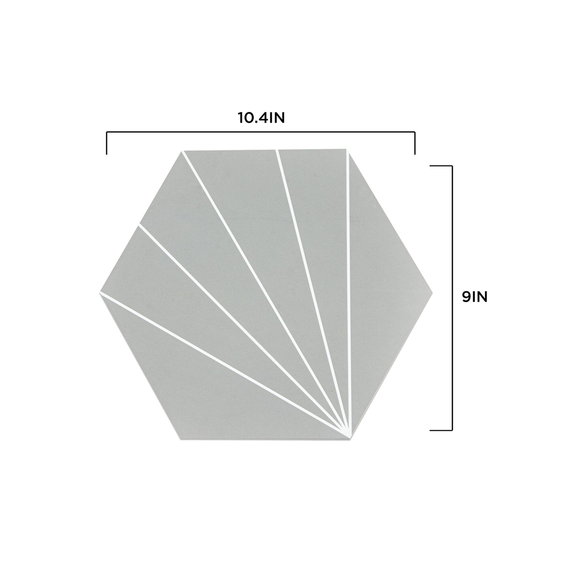 FloorPops Vers Peel & Stick Hexagon Floor Tiles
